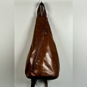 The Sak Geo Sling Leather Backpack - Tobacco Brown